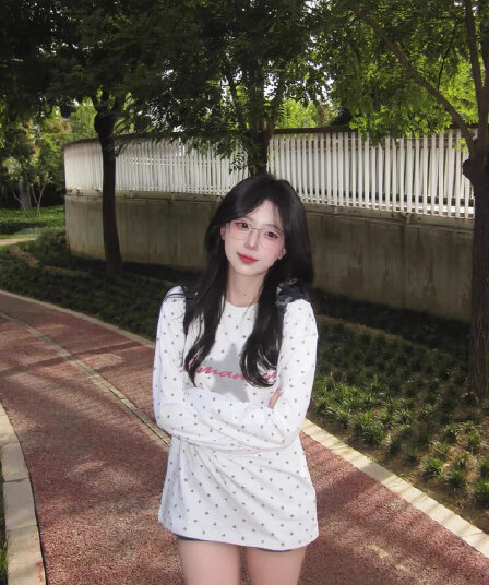 프린트 순면 220 그램 긴팔