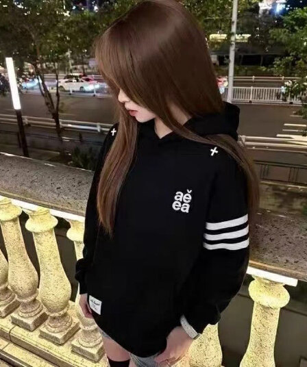 얇은 스타일 자수 이후 패키지 칼라 순수한 Mianhua 면 복합 후드티 여성