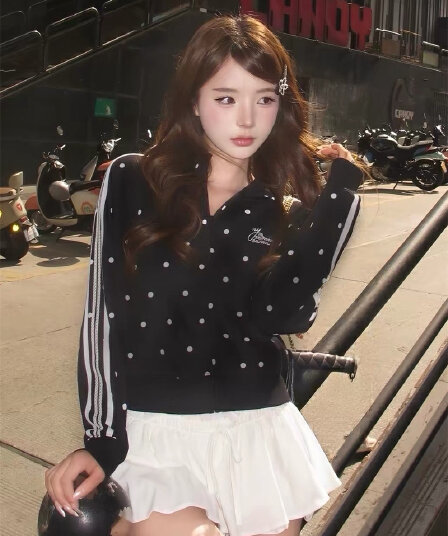 얇은 스타일 원본 리본 자수 순수한 Mianhua 면 복합 쇼트 스타일 후드티 여성
