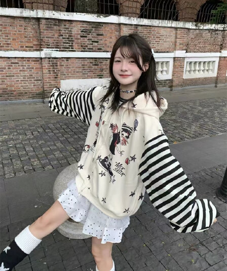 얇은 스타일 털이 있는 원본 솜씨 인사이드 그리기 은폐 된 주머니 순수한 Mianhua 면 복합 후드 티 스웨터