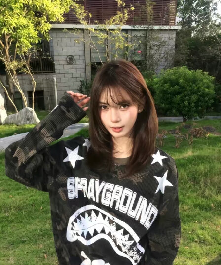 색상 천 프린트 65 35 후아 남편 그리드 250그램 긴팔 티셔츠 여성