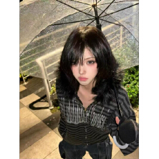 批发塞勒斯前奏音乐解药黑灰条纹毛领开衫连帽卫衣男女秋冬季
