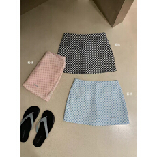 批发WGWE2026<b class='q'>春</b>夏新款小个子女装A字高腰显瘦格子半身裙辣妹包臀短裙