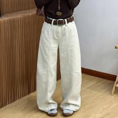 批发复古拖地加绒阔腿<b class='q'>牛仔裤</b>女<b class='q'>欧洲站</b>2025冬装新款欧货女装加厚裤子潮