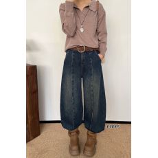 批发复古拖地弯刀加厚绒<b class='q'>牛仔裤</b>女<b class='q'>欧洲站</b>2025冬新款欧货女装阔腿裤子潮