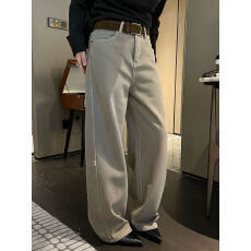 批发加绒弯刀<b class='q'>牛仔裤</b>女<b class='q'>欧洲站</b>2025冬装新款欧货女装阔腿裤潮