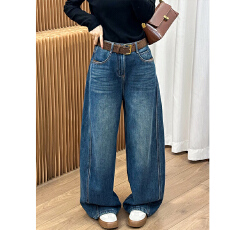 批发复古拖地弯刀加绒<b class='q'>牛仔裤</b>女<b class='q'>欧洲站</b>2025冬装新款欧货女装阔腿裤子潮