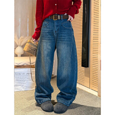 批发复古拖地加绒窄版<b class='q'>牛仔裤</b>女<b class='q'>欧洲站</b>2025冬装新款欧货女装加厚裤子潮