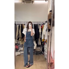 批发韩国东大门2026春新<b class='q'>韩版</b>时尚百搭显瘦假两件拼接屁帘连体裤背带裤