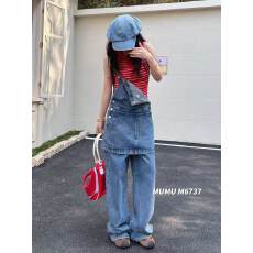 批发2026春新款牛仔<b class='q'>背带裤</b>女<b class='q'>宽松</b>显瘦直筒慵懒风连体裤小个子