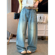 批发重工烫钻阔腿<b class='q'>牛仔裤</b><b class='q'>女</b>欧洲站2026春装新款欧货<b class='q'>女</b>装时尚直筒裤子潮