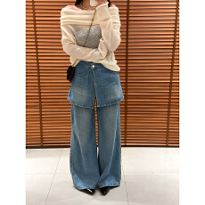 批发2026春夏新款层次感超舒适订制面料包容各种腿型屁帘牛仔<b class='q'>裤</b>女