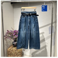 批发休闲宽松立体裁剪牛仔弯刀裤女2026年春装新款<b class='q'>韩版</b>遮肉百搭九分裤