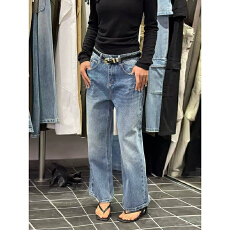 批发DARIM夏季韩版宽松<b class='q'>显瘦</b>十分直筒牛仔<b class='q'>裤</b>女广州十三行爆款品牌<b class='q'>裤</b>子