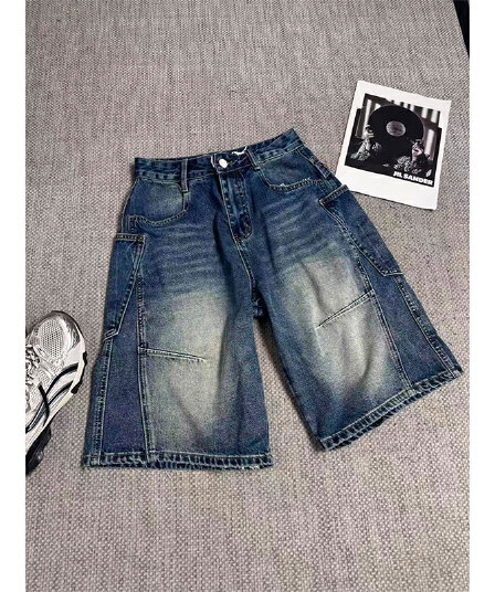 2026 여름 새로운 핏 스타일 슈퍼 잘 생긴 레트로 마 오래된 봄 여름 하이웨이스트 핀치 Pleat 루즈핏 슬림해 보이는 데님 바지