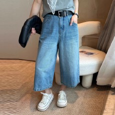 批发八分<b class='q'>牛仔裤</b>女<b class='q'>欧洲站</b>2026夏季新款欧货高腰显瘦韩版中短裤阔腿裤潮