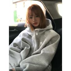 批发<b class='q'>毛呢</b>卫衣<b class='q'>外套女</b>新款情侣拉链连帽开衫宽松休闲重磅上衣潮