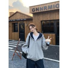 批发有内抽+纯棉华棉复合银狐绒特<b class='q'>大码</b>300斤加绒卫衣外套