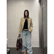 批发2025立领做旧美式复古短款牛仔外套女早秋<b class='q'>新款</b>正肩<b class='q'>夹克</b>上衣