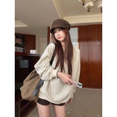 实拍华夫格复合真超460克卫衣男女秋冬几何格子宽松圆领保暖上衣