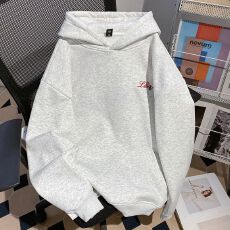 批发实拍大码女装加绒情侣卫衣男女秋冬潮新款宽松刺绣花保暖韩版上衣