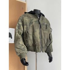 批发新款秋季美式假两件连帽迷彩外套工装潮牌棒球服炸街飞行夹克男