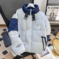 批发2025冬季ins潮牌宽松立领拼色棉服男女日系复古<b class='q'>情侣</b><b class='q'>时尚</b>