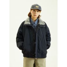 批发日系复古立领羊羔毛棉衣外套廓形百搭情侣<b class='q'>户外</b>保暖冬季棉服夹克