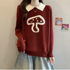 批发冬季2025新款女士毛衣冬装保暖加厚爆款红色针织<b class='q'>打底衫</b>上衣外套