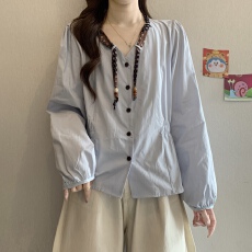 批发超好看爆款波点丝巾系带长袖衬衫女<b class='q'>秋</b>季2026新款大码胖mm收腰上衣