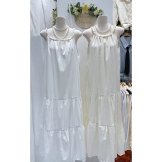 批发甜美蓝色挂脖吊带连衣裙女夏慵懒休闲<b class='q'>宽松</b>无袖背心裙