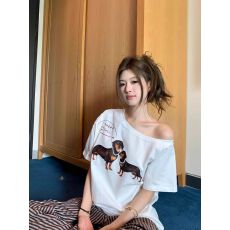 批发慵懒风休闲运动套装女<b class='q'>夏</b>季韩系宽松显瘦一字斜肩短袖阔腿裤两件套