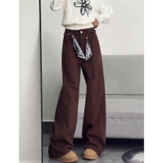 批发百搭<b class='q'>韩版</b>休闲直筒<b class='q'>牛仔裤</b><b class='q'>女</b>春秋新款原宿风宽松高腰阔腿拖地<b class='q'>牛仔裤</b>