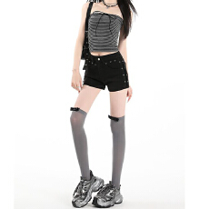 批发辣妹潮流微弹<b class='q'>牛仔</b><b class='q'>短裤</b><b class='q'>女</b>春夏季新款时尚休闲通勤设计感<b class='q'>牛仔</b>热裤子