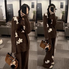 批发时尚显瘦气质网红套装女2026<b class='q'>冬</b>季新款高级百搭宽松上衣裤子两件套