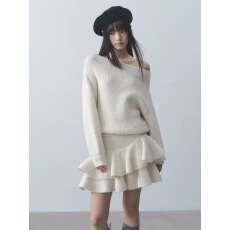 批发韩系慵懒风毛衣女法式松弛感穿搭软糯风甜美风针织衫半裙套装