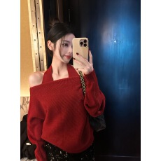 批发韩里韩气多种穿法春秋气质华夫格宽松针织衫背心套装