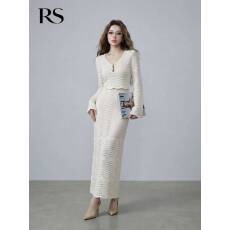 批发小香风盐系轻熟两件套装短款钩花针织衫半裙套装女<b class='q'>秋</b>冬