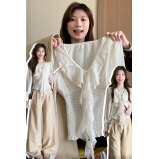 批发白色<b class='q'>波点</b>收腰<b class='q'>衬衫</b>女2026新款法式<b class='q'>衬衣</b>独特漂亮设计感小众长袖上衣