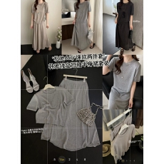 批发2026春<b class='q'>夏</b>款镂空针织衫半身裙两件套女春季百搭显瘦通勤套装39521