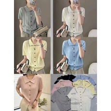 批发2026春夏新款法式复古别致提花撞色边莱赛尔亚麻<b class='q'>针织</b><b class='q'>开衫</b>潮