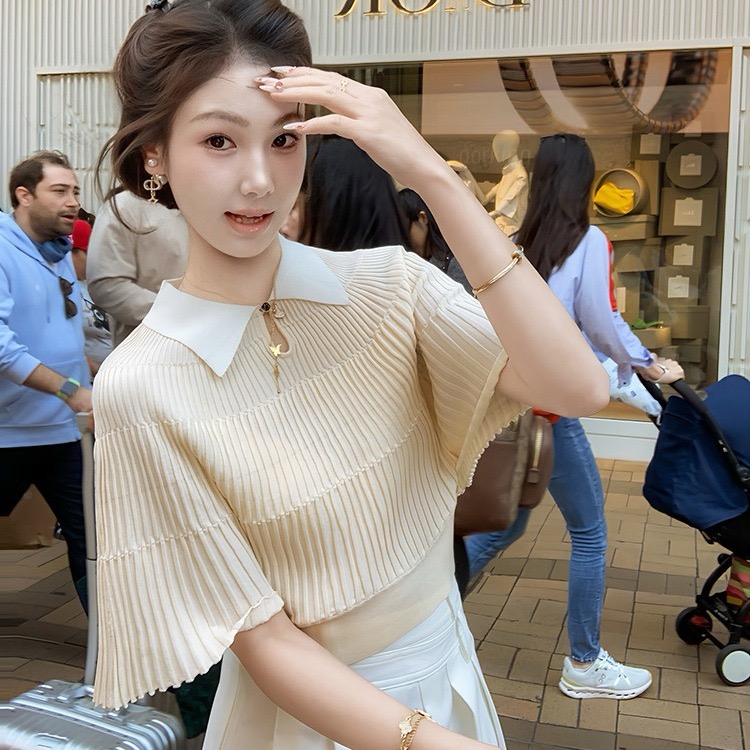물고기 토끼 ~ 중 토끼 망토 디자인 센스 반팔 티셔츠 여성 여름 2026 새로운 인사이드 가져 가라. 기본 셔츠 맨위