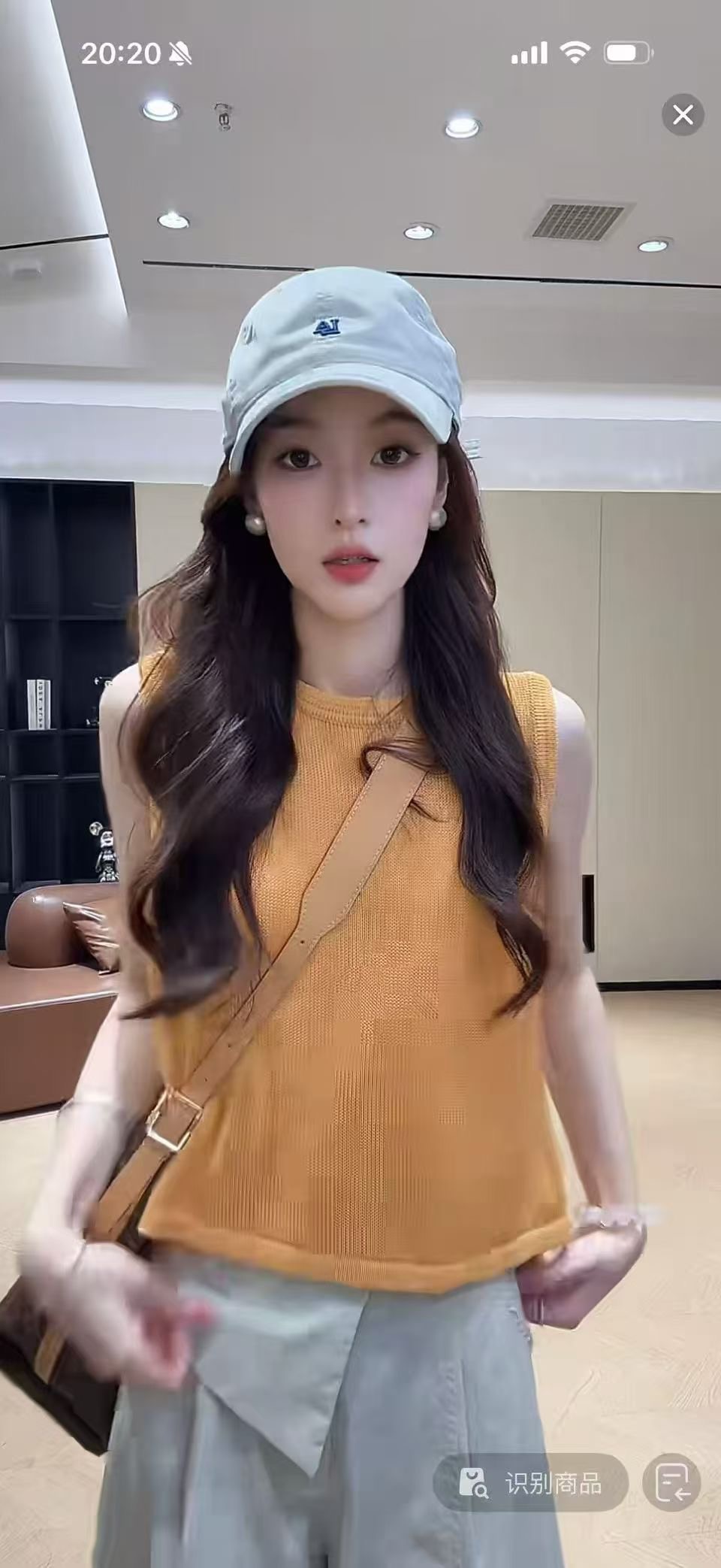 파란색 민소매 인사이드 가져 가라. 고유 한 단어 맨위 한 부서 아름다운 태국 아름다운 작은 슬링 조끼 여성 패션