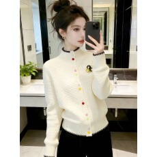 批发韩系半高领针织衫毛衣<b class='q'>外套</b>女2026<b class='q'>新款</b>秋装独特绝美巨好看的小上衣