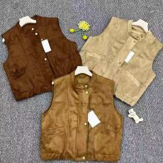 批发2026春季新款复古气质鹿皮绒薄款高级感马夹<b class='q'>背心</b>外套