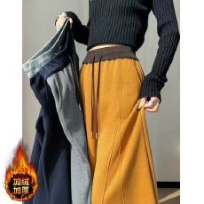 批发冬季新款加绒加厚<b class='q'>时尚</b>高腰弯刀裤宽松阔腿<b class='q'>休闲</b>香蕉裤