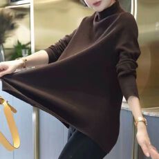 批发秋冬季280克双面绒打底衫慵懒风T恤女士<b class='q'>时尚</b>洋气减龄宽松显瘦上衣