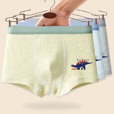 批发4条装】男童纯棉小男孩内裤卡通平角宝宝中大童全棉四角透气短裤