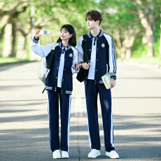 批发大量 情侣装秋<b class='q'>冬</b>装卫衣外套学生班服校服运动会三件套套装