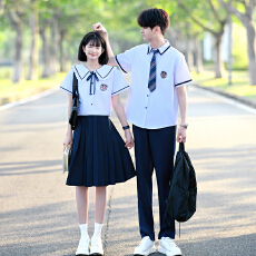 批发<b class='q'>实拍</b>出货中 2026新款情侣装短袖初高中生<b class='q'>运动</b>会学生班服定制套装